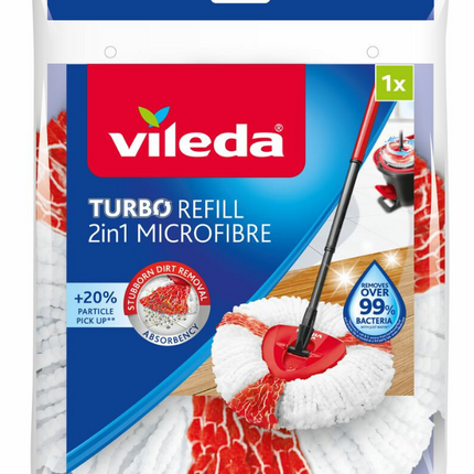 Vileda Turbo 2-in-1 Navulling – Originele Mopkop